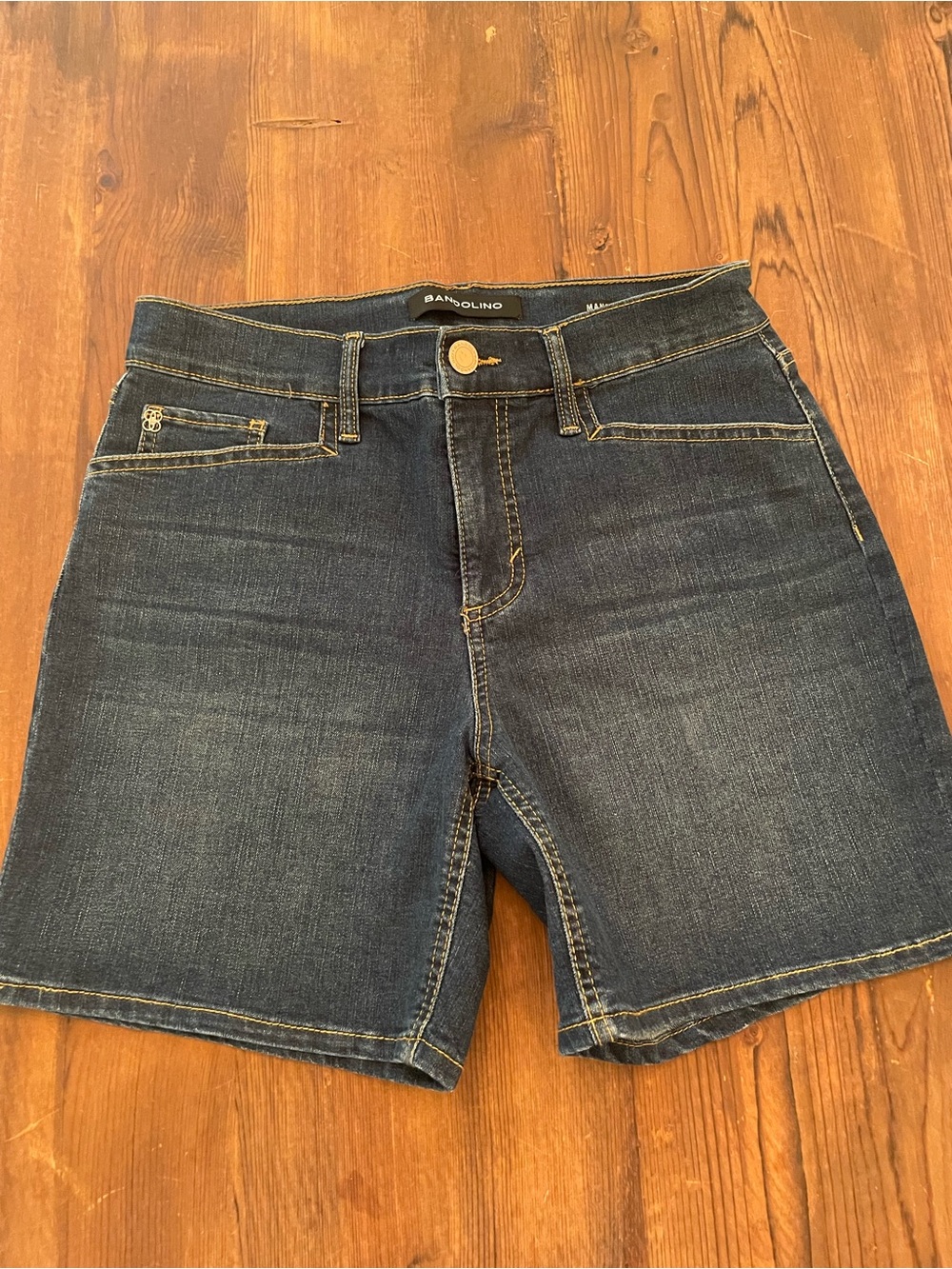 Mossimo Supply Co. Dark Blue Denim with Orange Stitching